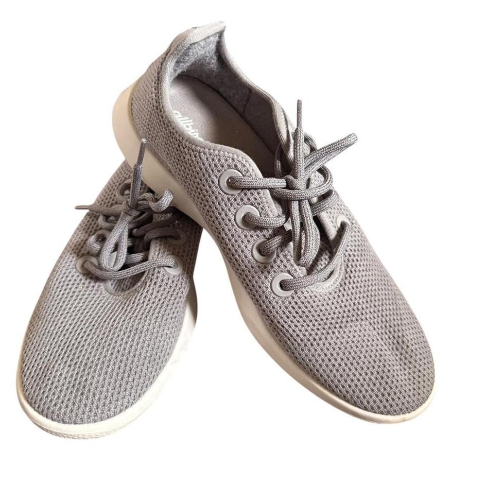 Allbirds Tree Runners Grey Mesh Lace Up Sustainable Sneakers Womens 10 TRIW10